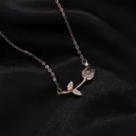 By Queen Ασημένιο Rose Gold Plated Κολιέ Τουλίπα Mε Ζιργκόν - Image 3