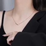 By Queen Ασημένιο Rose Gold Plated Κολιέ Τουλίπα Mε Ζιργκόν - Image 4