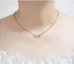 By Queen Κολιέ με το Σύμβολο του Άπειρου Pink Gold με Zircon - Image 2