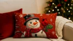 By Queen Limited Festive Edition Μαξιλαροθήκη Χιονάνθρωπος & Καρδινάλιος 50×30 εκ.