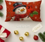 By Queen Limited Festive Edition Μαξιλαροθήκη Χιονάνθρωπος & Καρδινάλιος 50×30 εκ. - Image 6