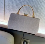 By Queen Βραδινό χρυσο Clutch Τσαντάκι με Micro Strass - Image 3