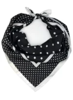 By Queen Retro Chic Elegance Σατέν Μαντήλι με Polka Dots - Image 4