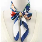 By Queen Statement Elegance Σατέν Φουλάρι με Πεταλούδες & Λουλούδια - Image 9
