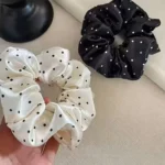 By Queen Scrunchie Satin Πουά Με Μαύρη Βάση Και Εκρού (Τυχαίο Χρώμα Επιλογής) - Image 19
