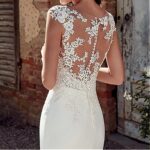 By Queen Λευκό Νυφικό Φόρεμα Με Δαντέλα Και Elegant Γραμμή - Image 3