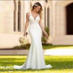 By Queen Λευκό Νυφικό Φόρεμα Με Δαντέλα Και Αέρινη Φούστα - Image 4
