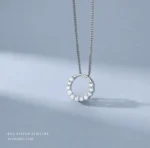 By Queen Ασημένιο Κολιέ 925 Crystal Circle με Λευκά Ζιργκόν - Image 11