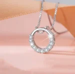 By Queen Ασημένιο Κολιέ 925 Crystal Circle με Λευκά Ζιργκόν - Image 13